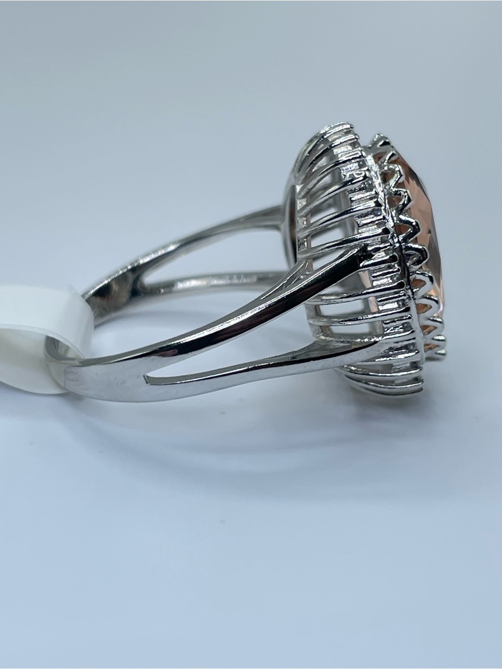 Swarovski Crystal Elements Champagne Swarovski Crystal Halo Ring Sz 10 - Picture 10 of 12